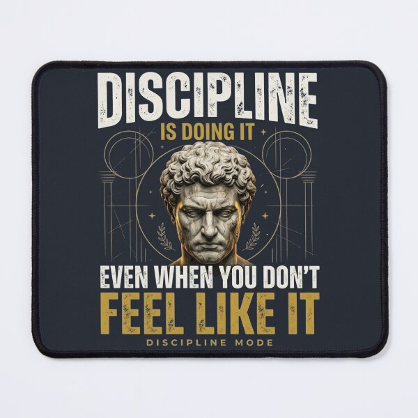 Item preview, Discipline Is Doing It Even When You Don't Feel Like It Marcus Aurelius Bust designed and sold by LowBatteryStudio ⭐.