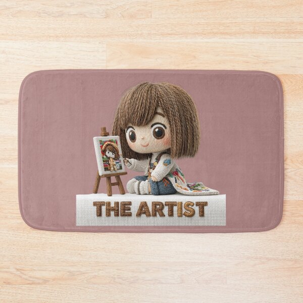 Item preview, Cute Embroidery Artist Doll Painting Design designed and sold by MegaNovaArt.