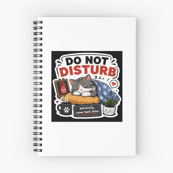 Item preview, Do Not Disturb Sleeping Cat designed and sold by BrainBuckets.