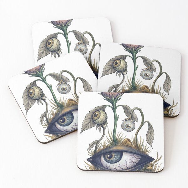 Item preview, Creepy Eyeball Plant Gothic Botanical Horror Mushrooms Trippy Surreal Art designed and sold by Daily-chaos.