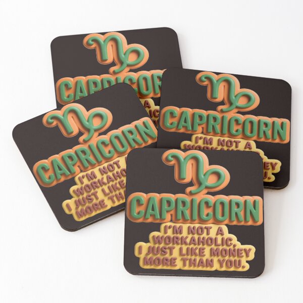 Item preview, Capricorn I'm Not A Workaholic colorful typographic funny zodiac design designed and sold by SmashingDeals.