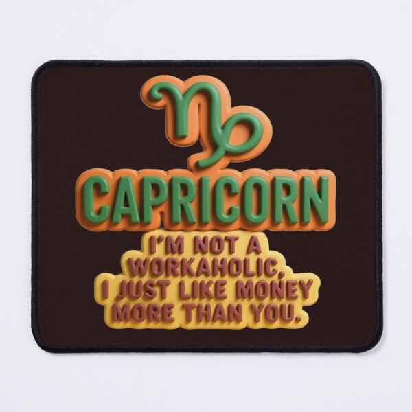 Item preview, Capricorn I'm Not A Workaholic colorful typographic funny zodiac design designed and sold by SmashingDeals.