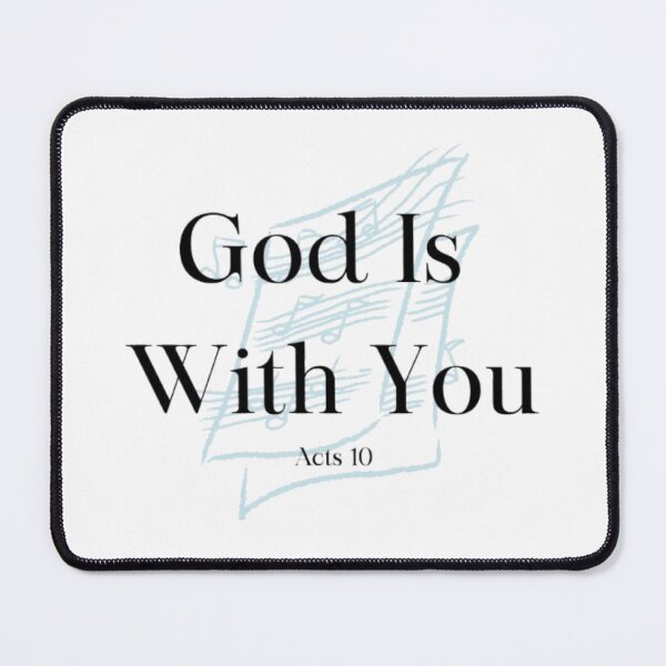 Item preview, God Is With You – Acts 10 Christian Bible Verse Typography | Inspirational Christian Sticker, T-Shirt, Wall Art & Gift designed and sold by MyDarlingDearJesusInspires.