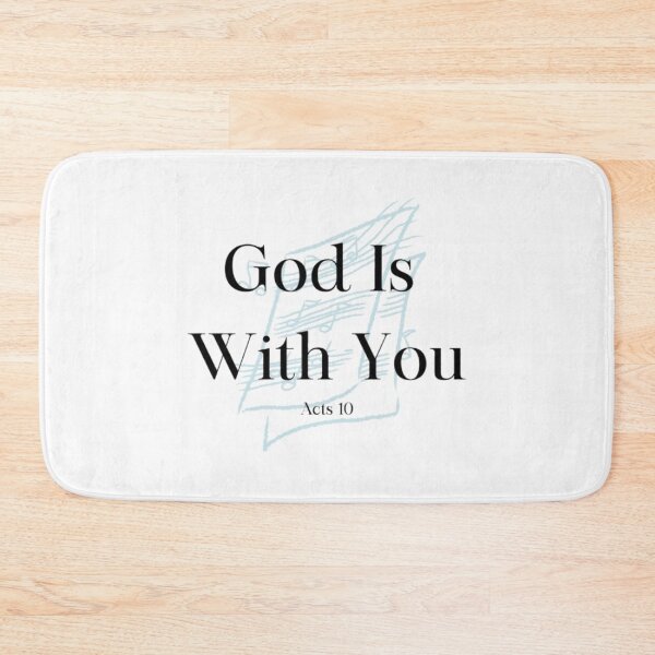 Item preview, God Is With You – Acts 10 Christian Bible Verse Typography | Inspirational Christian Sticker, T-Shirt, Wall Art & Gift designed and sold by MyDarlingDearJesusInspires.