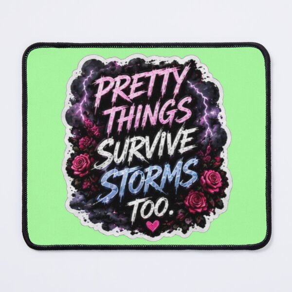 Item preview, Pretty Things Survive Storms Too - Pastel Grunge Rose Sticker designed and sold by Scro-Ciob-Shop.