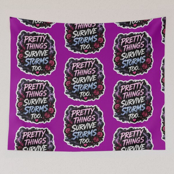 Item preview, Pretty Things Survive Storms Too - Pastel Grunge Rose Sticker designed and sold by Scro-Ciob-Shop.