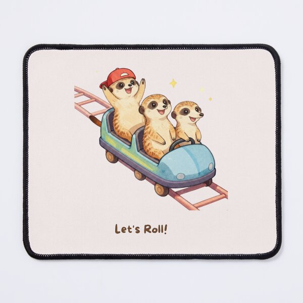 Item preview, Let's Roll! | Cute Meerkat Roller Coaster designed and sold by BCapybara.