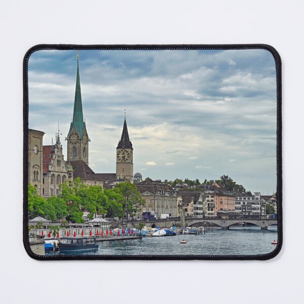 Item preview, Grossmunster and Fraumunster church clock towers, Zurich, Switzerland designed and sold by goceris.