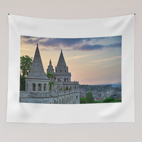 Item preview, Fishermen's Bastion in the sunset, springtime, Budapest designed and sold by goceris.