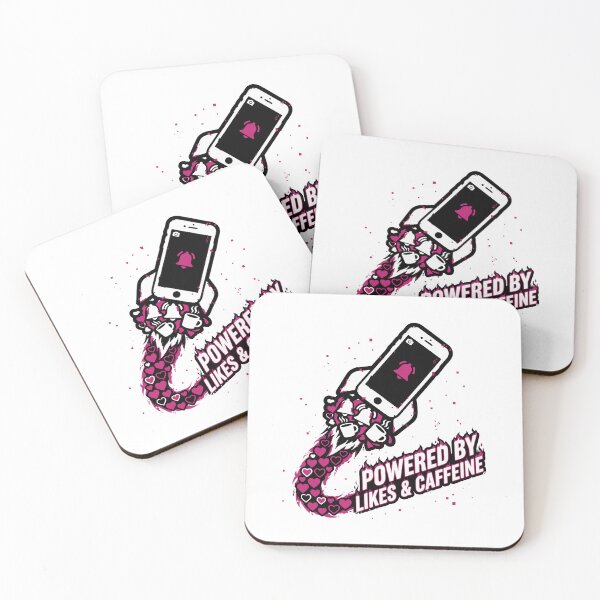 Item preview, Powered by Likes & Caffeine | Funny Social Media Rocket Quote designed and sold by XYZ LAB by Jesuperman.