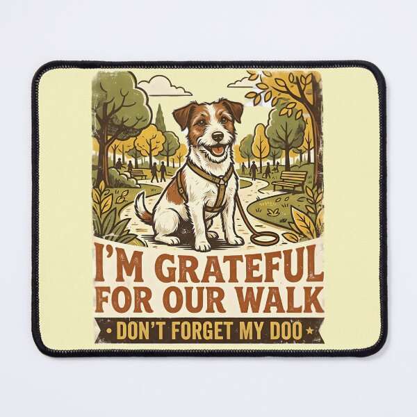 Item preview, Grateful for our walk - Terrier Jack Russel - Don't forget my doo designed and sold by ParadoxParadox.