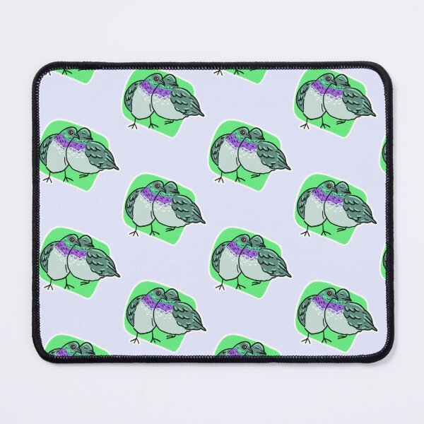 Item preview, Cuddling Pigeons (green) designed and sold by SamuelDendro.