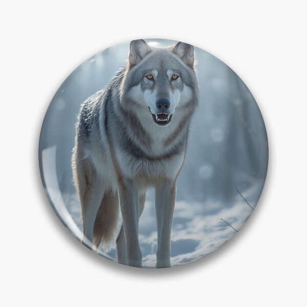 Artikelvorschau, Porträt eines weißen Wolfs – Realistische Darstellung arktischer Wildtiere entworfen und verkauft von SmikiM.