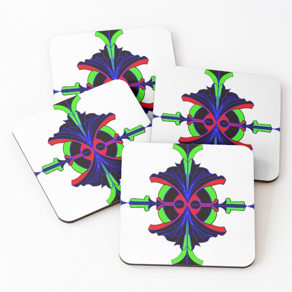 Item preview, Vibrant abstract symmetrical mandala geometric tribalpattern designed and sold by Habibahsan.
