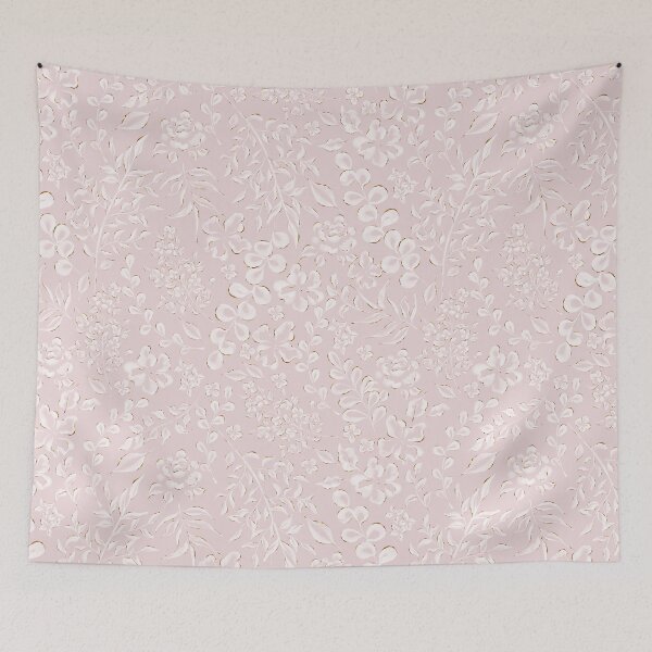 Item preview, Blush Pink Floral Seamless Pattern | Elegant Botanical Vintage Wallpaper Design designed and sold by StudiobyTara.