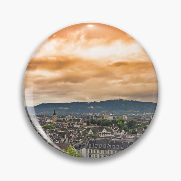 Item preview, Dramatic red sky sunset over Zurich, Switzerland designed and sold by goceris.