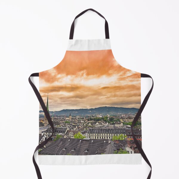 Item preview, Dramatic red sky sunset over Zurich, Switzerland designed and sold by goceris.