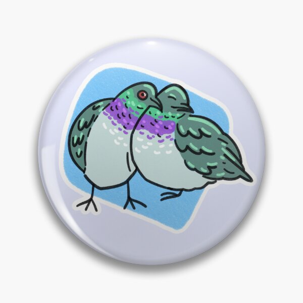 Item preview, Cuddling Pigeons (blue) designed and sold by SamuelDendro.