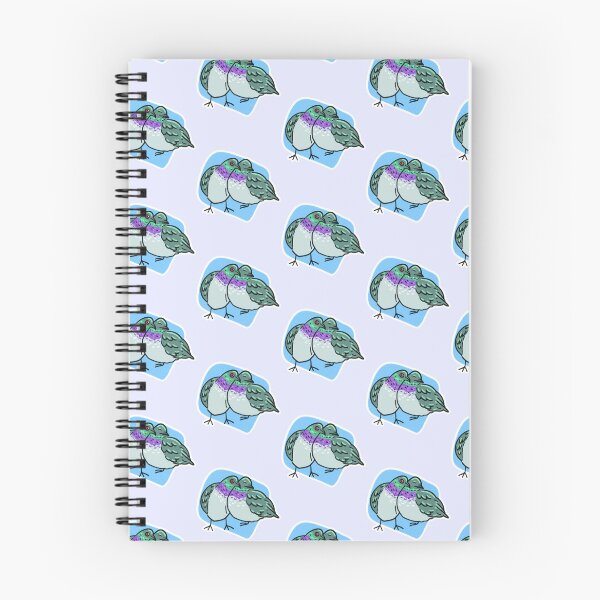 Item preview, Cuddling Pigeons (blue)  designed and sold by SamuelDendro.