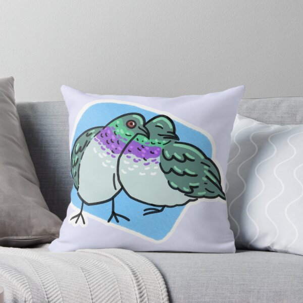 Item preview, Cuddling Pigeons (blue)  designed and sold by SamuelDendro.