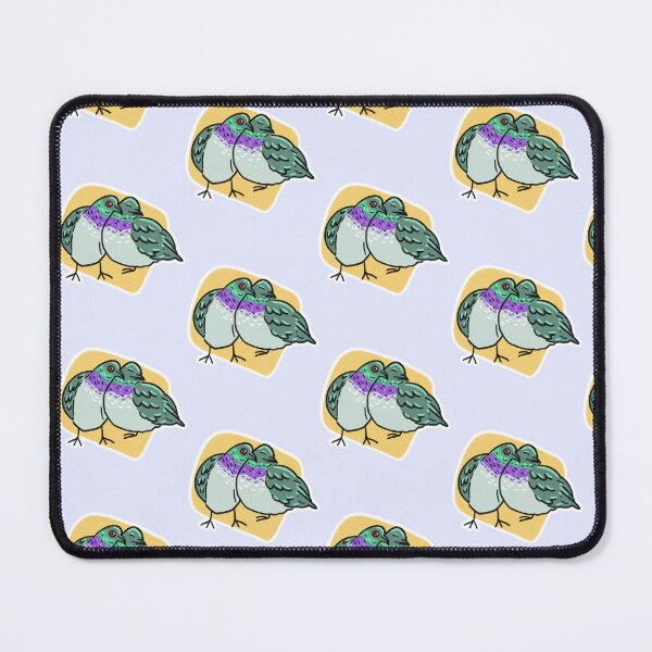 Item preview, Cuddling Pigeons (yellow) designed and sold by SamuelDendro.