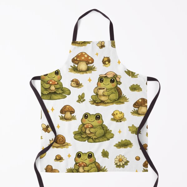 Item preview, Earthy Frogcore Forest Pattern – Cozy Cottagecore Frog Design designed and sold by Shadowframe Studios.