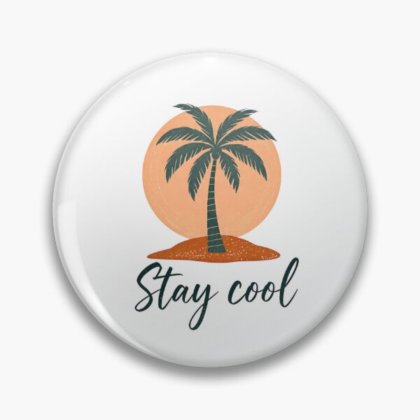 Item preview, Stay Cool Retro Palm Tree Sunset Beach designed and sold by ThunderRed.