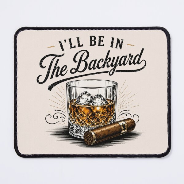 Item preview, I'll Be in the Backyard, Funny Whiskey & Cigar BBQ, Bourbon Lover, Father's Day Gift for Dad designed and sold by Sprinkle12345.