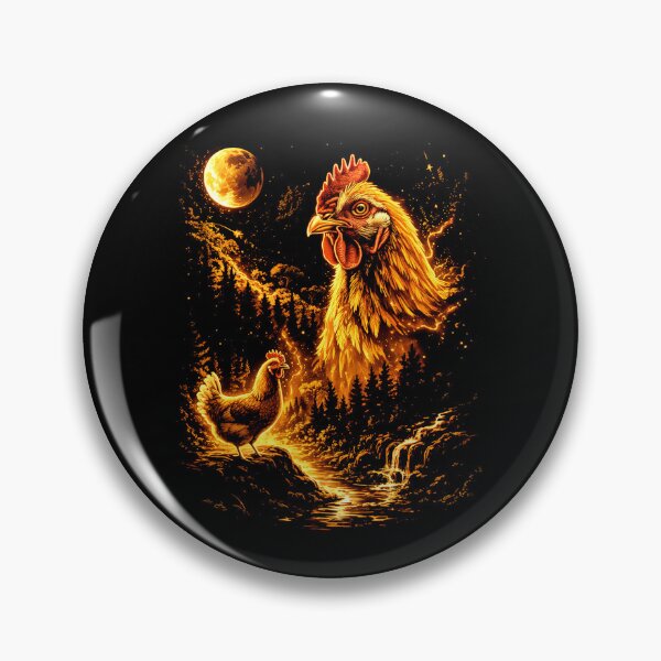 Item preview, Chicken Howling At The Moon Vintage Funny designed and sold by nosu-art-pod.
