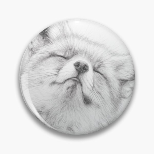 Item preview, Happy Fox Pencil Sketch | Black and White Wildlife Portrait Art designed and sold by Leon Woods Pencil Art.