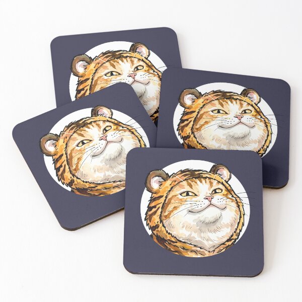 Item preview, Smug Cat in Tiger Costume designed and sold by Choorstar.