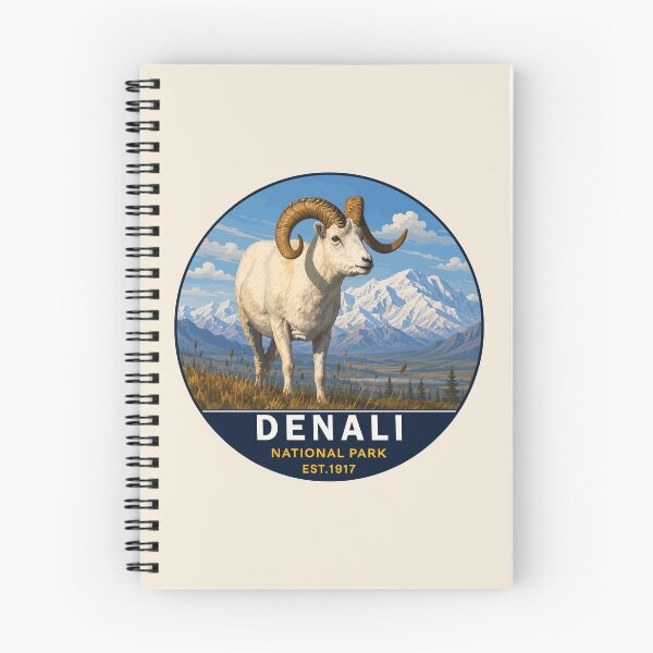 Item preview, Denali National Park Retro Mountain Wilderness designed and sold by Gideon Emmerich.