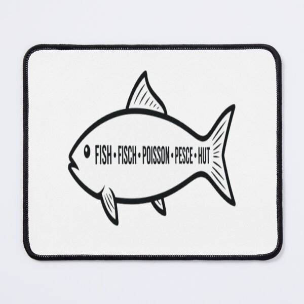 Item preview, Fish in 5 Languages T-Shirt | English German French Italian Maltese | Multilingual Fish Design designed and sold by ELVIN DESIGNS.
