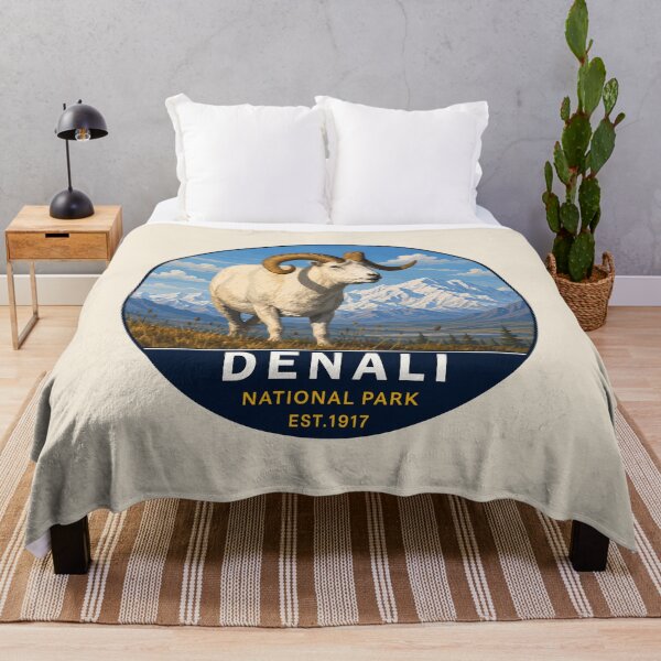 Item preview, Denali National Park Retro Mountain Wilderness designed and sold by Gideon Emmerich.