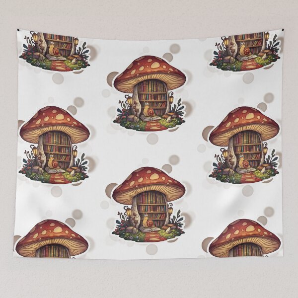 Item preview, Cute Snail Library Cottagecore Fantasy designed and sold by iamKRUK.