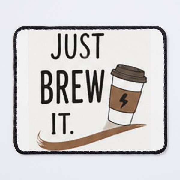 Item preview, Just Brew It | Funny Coffee Lover Pun | Minimalist Coffee Typography Design designed and sold by Sara-Ai.