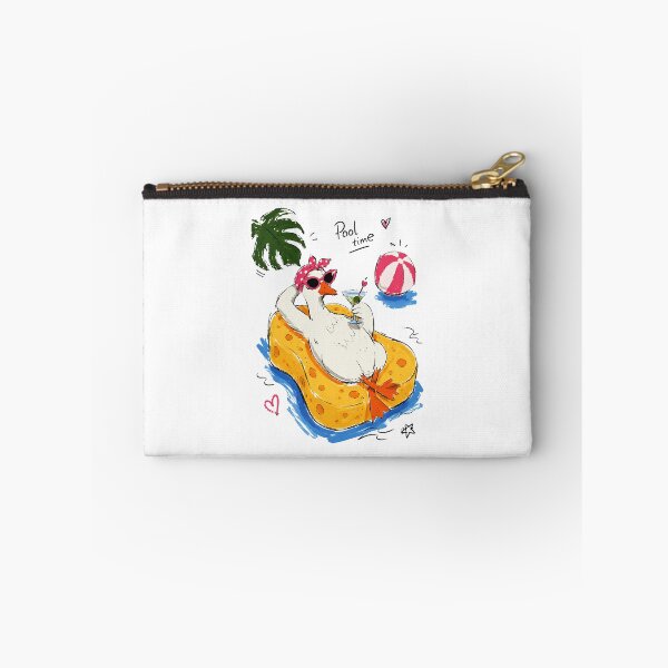 Item preview, Pool Time Funny Duck with Sunglasses & Cocktail – Hand-Drawn Art designed and sold by RamyGallery.