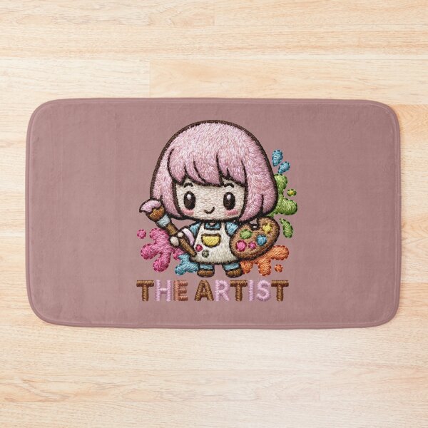 Item preview, Cute Embroidery Artist Doll with Paint Palette designed and sold by MegaNovaArt.