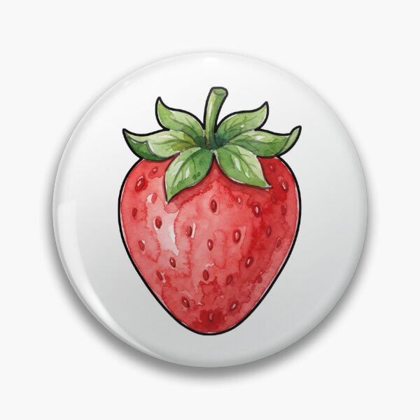 Item preview, Watercolor Strawberry Minimal Sticker designed and sold by sillyweas.