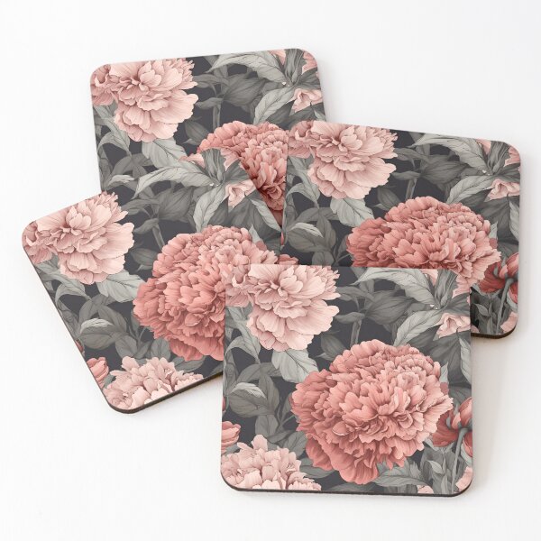 Item preview, Pink Blooms on Black designed and sold by The Painted Lamb.