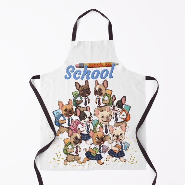 Item preview, Cute French Bulldogs Back to School Cartoon Illustration designed and sold by VibranPalette.