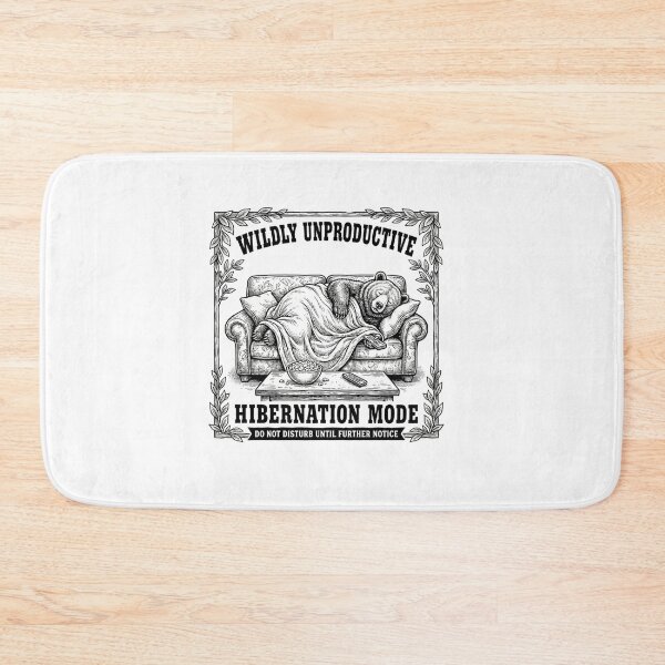 Item preview, Wildly Unproductive Hibernation Mode Vintage Bear Couch designed and sold by SiarheiYur.