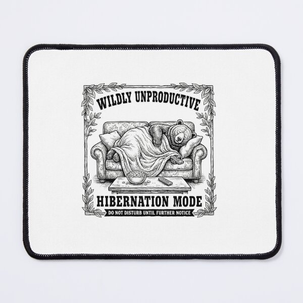 Item preview, Wildly Unproductive Hibernation Mode Vintage Bear Couch designed and sold by SiarheiYur.
