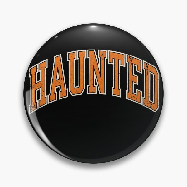 Item preview, Vintage Distressed Haunted Halloween Varsity Shirt designed and sold by TeNovaStudio.