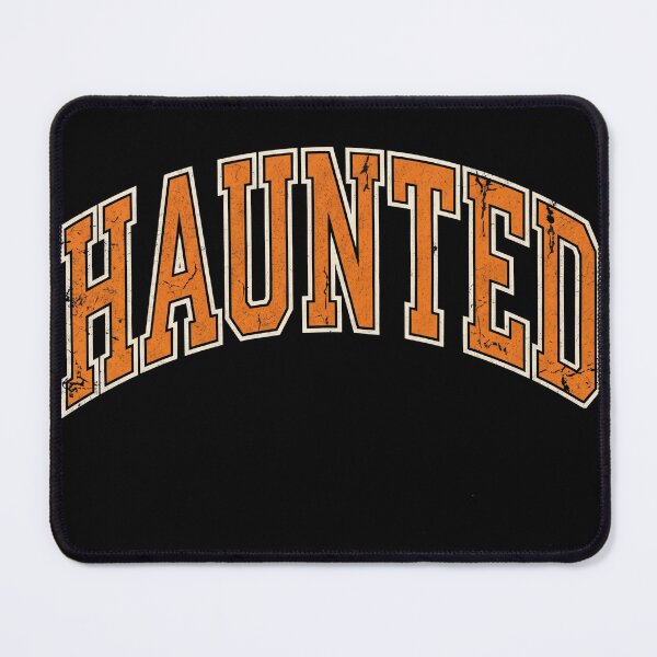 Item preview, Vintage Distressed Haunted Halloween Varsity Shirt designed and sold by TeNovaStudio.