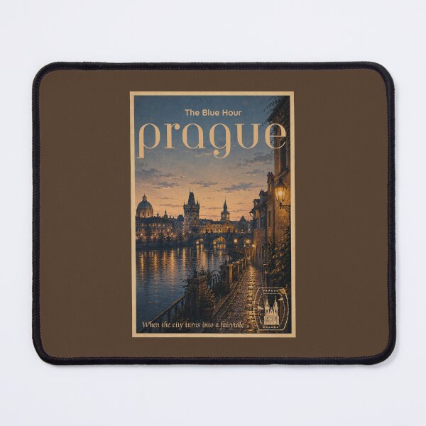 Item preview, The Blue Hour In Prague Vintage Travel Aesthetic Poster designed and sold by KaBaRen.