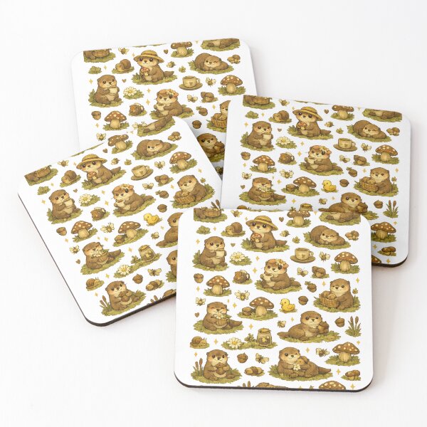 Item preview, Cottagecore Otters – Cozy Woodland Friends Pattern designed and sold by Shadowframe Studios.