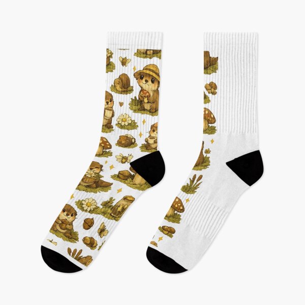 Item preview, Cottagecore Otters – Cozy Woodland Friends Pattern designed and sold by Shadowframe Studios.
