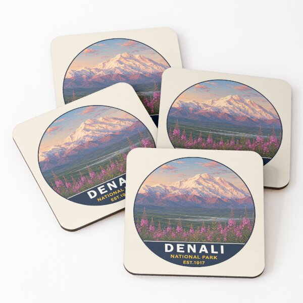 Item preview, Denali National Park Retro Mountain Wilderness designed and sold by Gideon Emmerich.