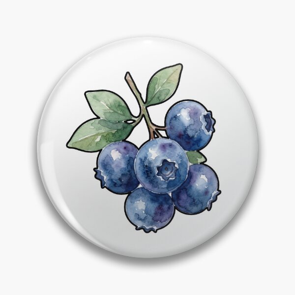 Item preview, Watercolor Blueberries Aesthetic Sticker designed and sold by sillyweas.